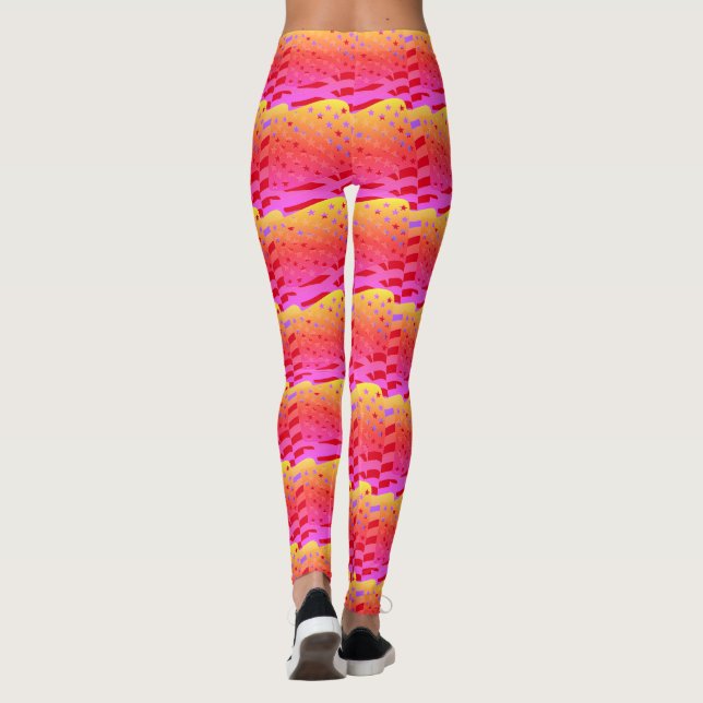 Abstrakt Yoga Dam Leggings (Baksida)