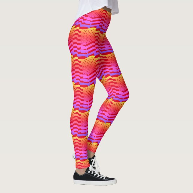 Abstrakt Yoga Dam Leggings (Höger)