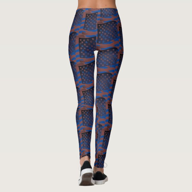 Abstrakt Yoga Dam Leggings (Baksida)