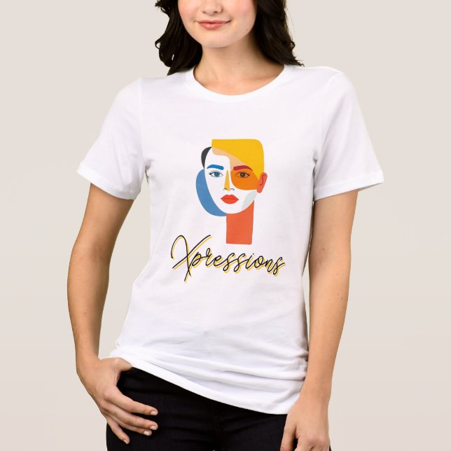 Abstrakt Yoga Meditation Silhouette T Shirt (Framsida)