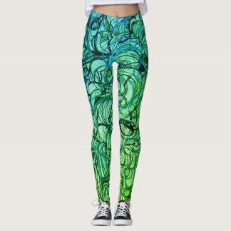 Abstrakt Yogabyxor Leggings