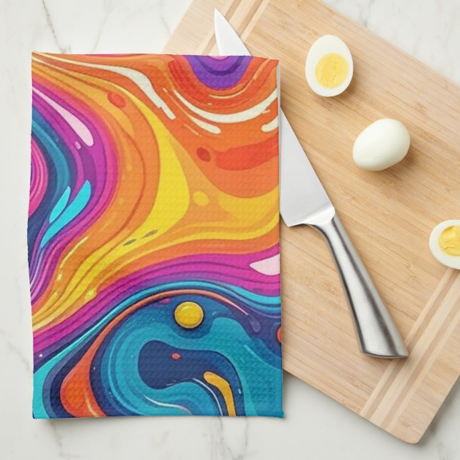 Abstrakt yta teckning 1200 - KItchen Towel Kökshandduk (Vikt i Fjärdedel)