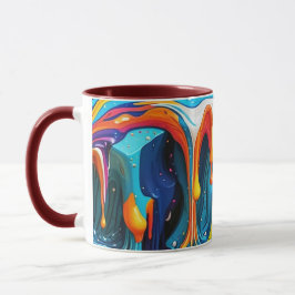 Abstrakt yta-teckningar 1217 - Kaffe Mugg