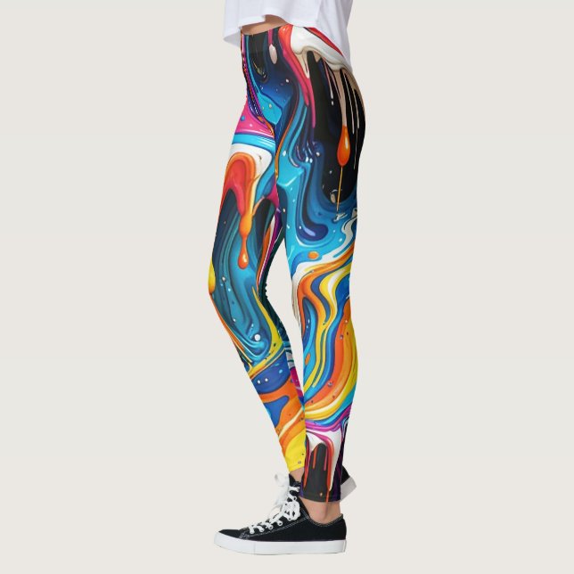 Abstrakt ytkonst 1217 - Leggings (Vänster)