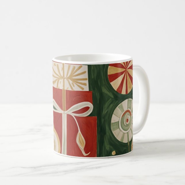 Abstrakt Yuletide Tapestry Kaffemugg (Framsida höger)