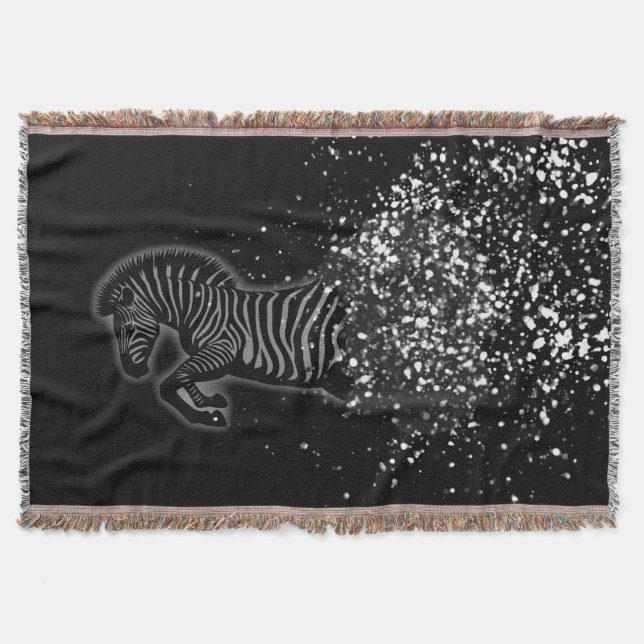 Abstrakt Zebra i Rörelse Flytande Filt (Framsidan)
