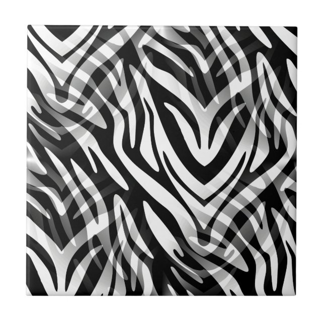 Abstrakt Zebra Kakelplatta (Framsidan)