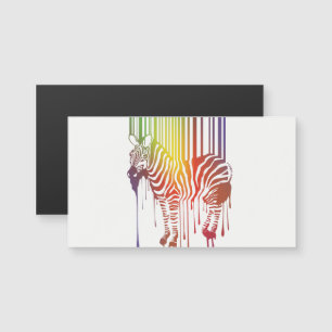 Abstrakt Zebra Magnetic Affärskorts