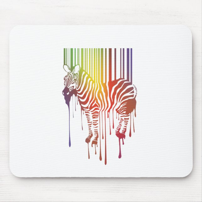 Abstrakt Zebra Mousepad Musmatta (Framsidan)
