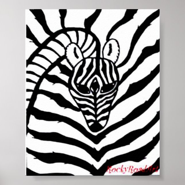 Abstrakt Zebra Poster (Framsidan)