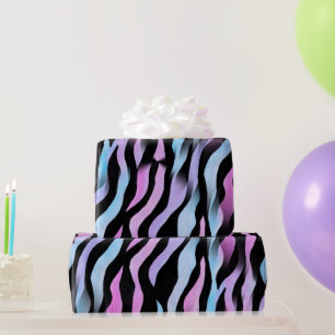 Abstrakt Zebra ränder Wrapping Papper Presentpapper