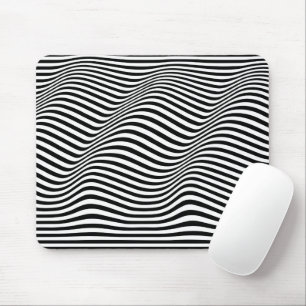 Abstrakt Zebra svartvit rand Musmatta