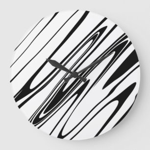 Abstrakt Zebra tryck Stor Klocka