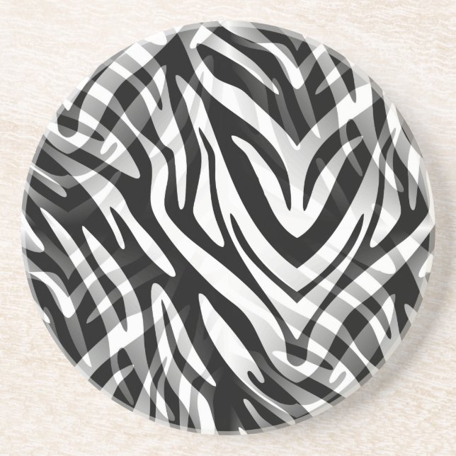 Abstrakt Zebra Underlägg Sandsten (Framsidan)