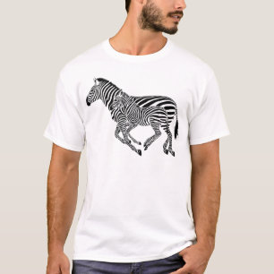 Abstrakt Zebror Mor och barn T Shirt