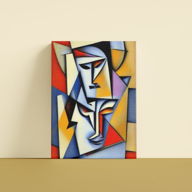 Abstrakt Zen Cubist Kanvastryck (Skapare uppladdad)