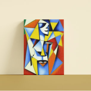 Abstrakt Zen Cubist Kanvastryck