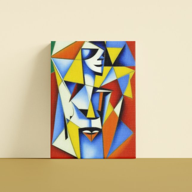 Abstrakt Zen Cubist Kanvastryck (Skapare uppladdad)