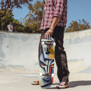 Abstrakt Zen Cubist Skateboard