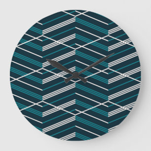 Abstrakt zigzag: elegantens geometriska vintage. stor klocka