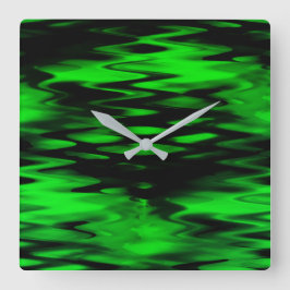 Abstrakt zigzag-formning av nedfläckaden svart til fyrkantig klocka