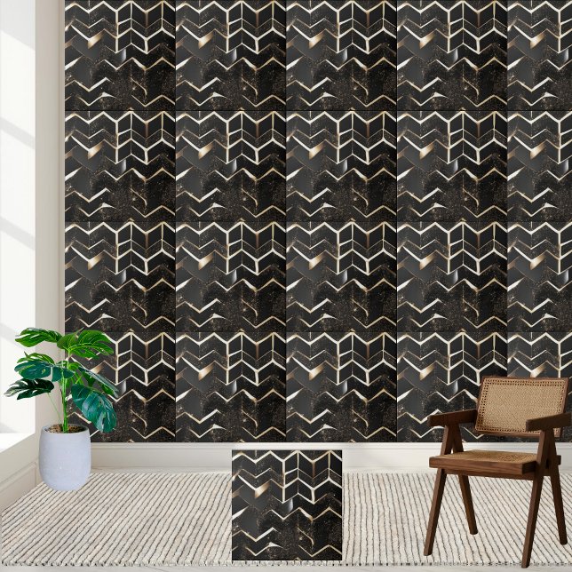 Abstrakt Zigzag Glitter Wall Ceramic Tile Golv Kakelplatta (Abstract Zigzag Glitter Wall Floor Ceramic Tile)