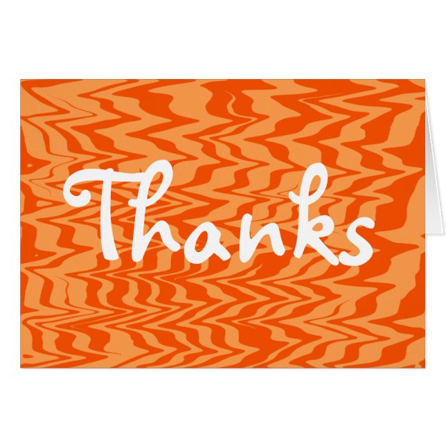 Abstrakt ZigZag Swirl Hälsningskort (Framsidan Horizontal)