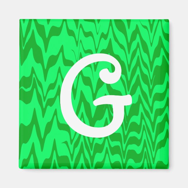 Abstrakt ZigZag Swirl Magnet (Framsidan)