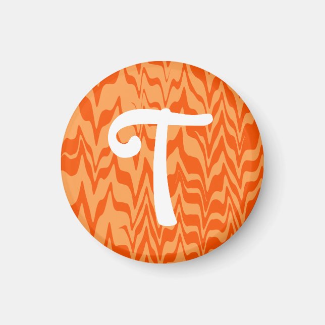 Abstrakt ZigZag Swirl Magnet (Framsidan)