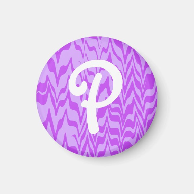 Abstrakt ZigZag Swirl Magnet (Framsidan)