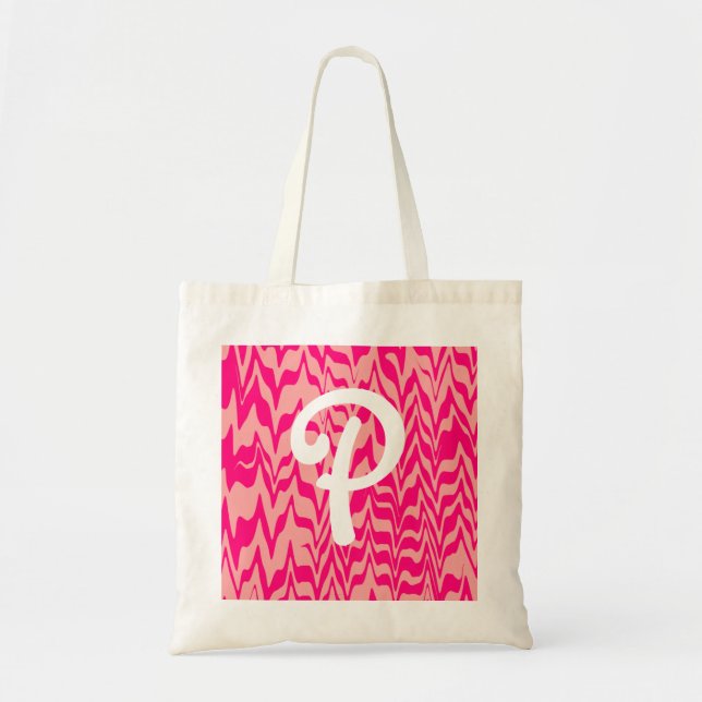 Abstrakt ZigZag Swirl Tygkasse (Framsidan)