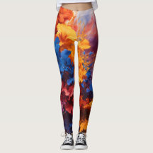 Abstrakta akvarellstänk leggings