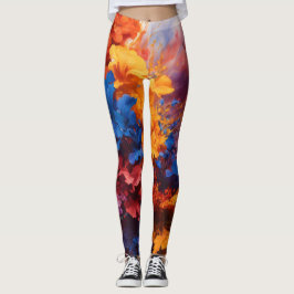Abstrakta akvarellstänk leggings