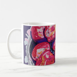 Abstrakta äpplen kaffemugg