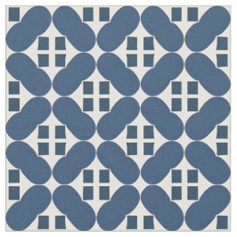 Abstrakta blå geometriska former tyg