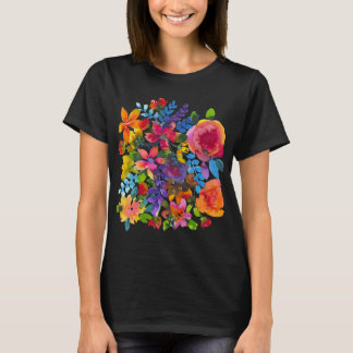 Abstrakta blommor Aktiv T-Shirt