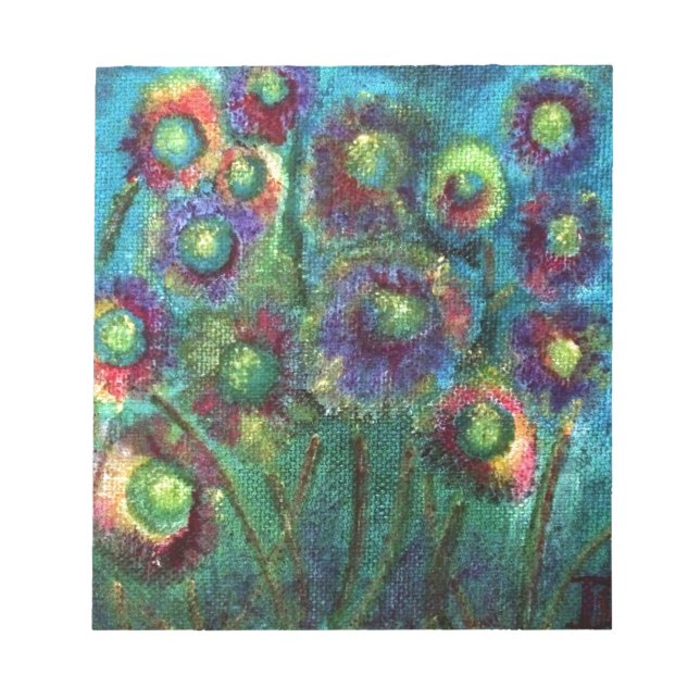 Abstrakta blommor anteckningsblock (Framsida)
