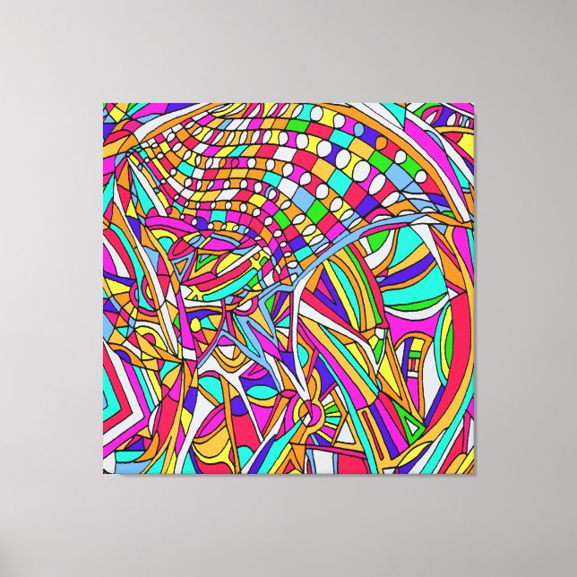 Abstrakta blommor canvas konst (Framsida)
