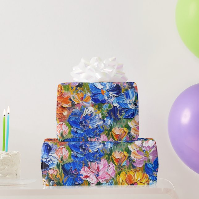 Abstrakta Blommor Impressionist  Presentpapper (Festgåvor)