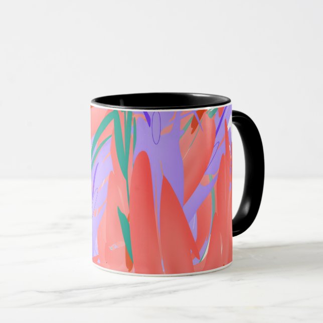 Abstrakta Blomningar: En Färgexplosion Mugg (Framsida höger)