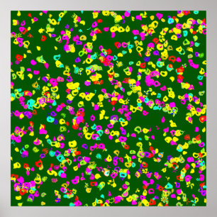 Abstrakta blomsterutsmyckningar Mönster Tapet Poster