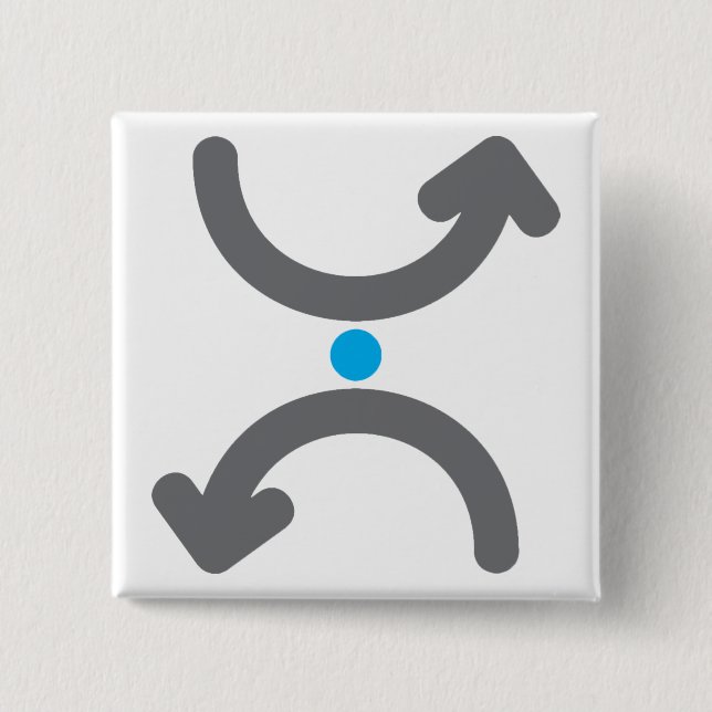 Abstrakta Böjda Pilar Utbyter Symbolisk Flöde Knapp (Framsida)