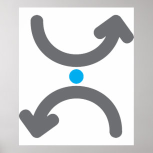 Abstrakta Böjda Pilar Utbyter Symbolisk Flöde Poster