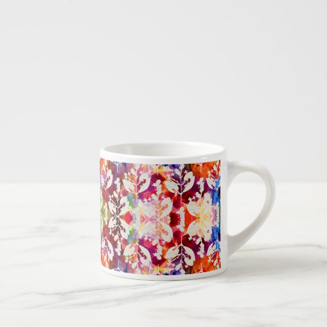 Abstrakta botaniska blad espressomugg (Höger)