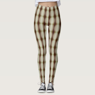 Abstrakta bruna och vita nyans leggingar leggings