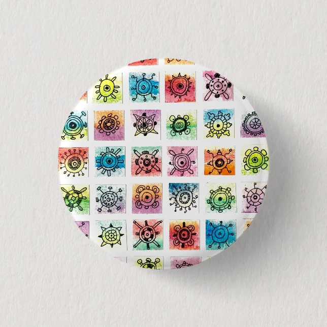 Abstrakta cirkelformer designs illustration knapp (Framsida)