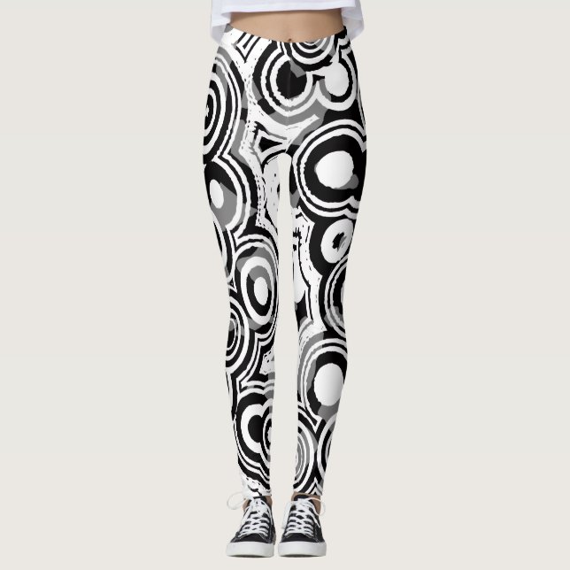abstrakta cirkelleggins leggings (Framsida)