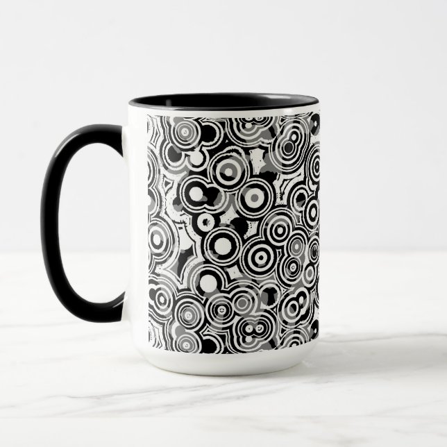 abstrakta cirklar kaffekopp (Vänster)