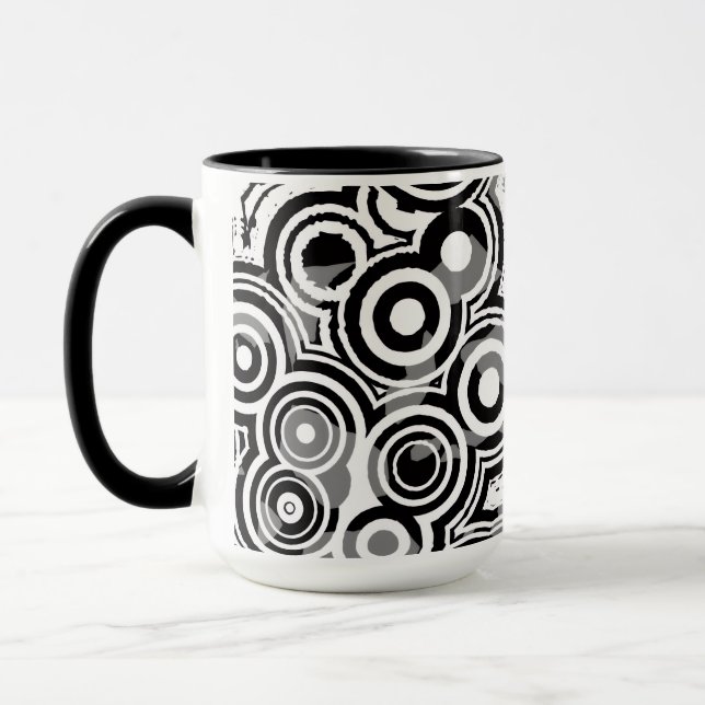abstrakta cirklar kaffekopp (Vänster)