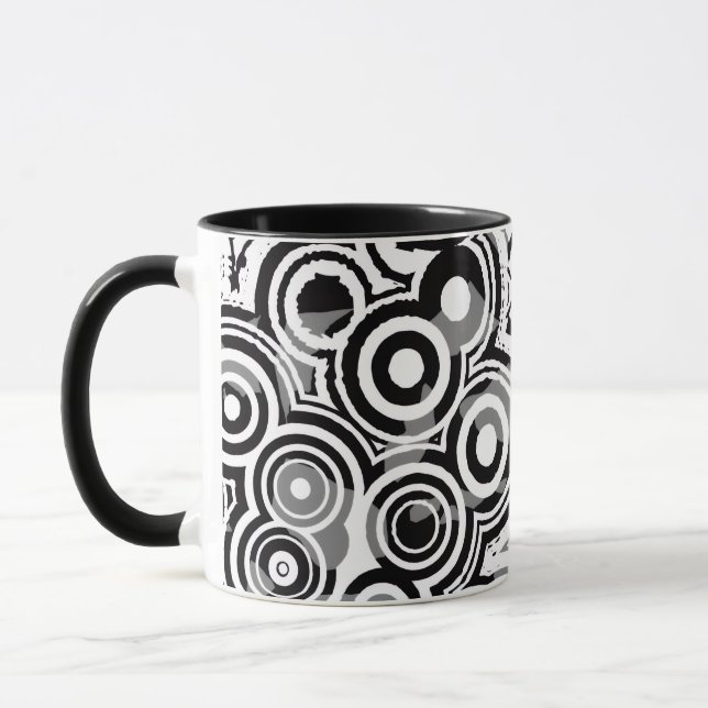 abstrakta cirklar kaffekopp (Vänster)